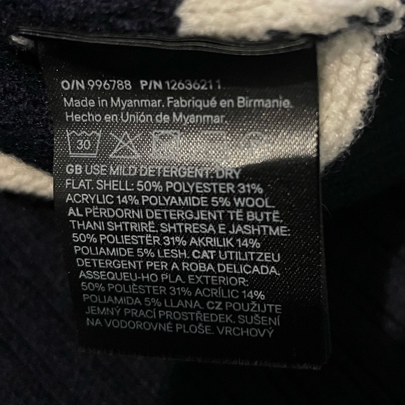 Navy and White Striped Sweater - Picture 3 of 5